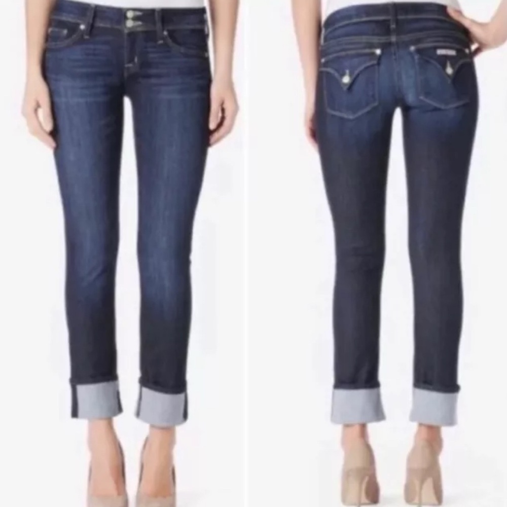Hudson Ginny Crop‎ Straight with Cuff Jeans Womens Size 25 - 0171